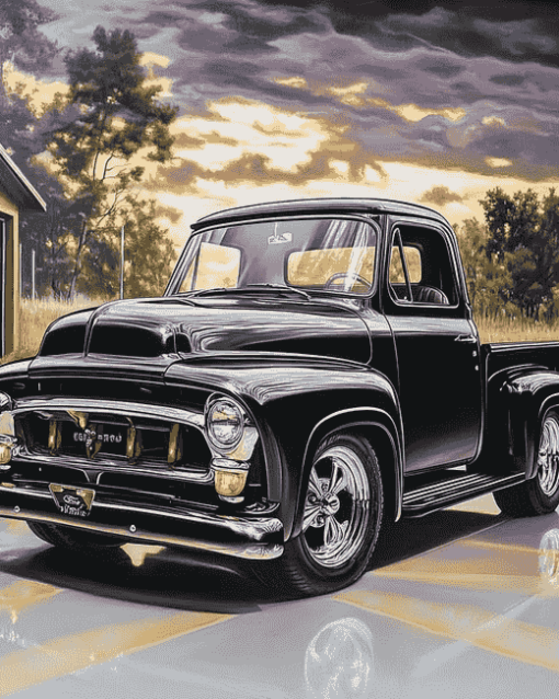 1955 Ford Pickup Classic Diamond Painting