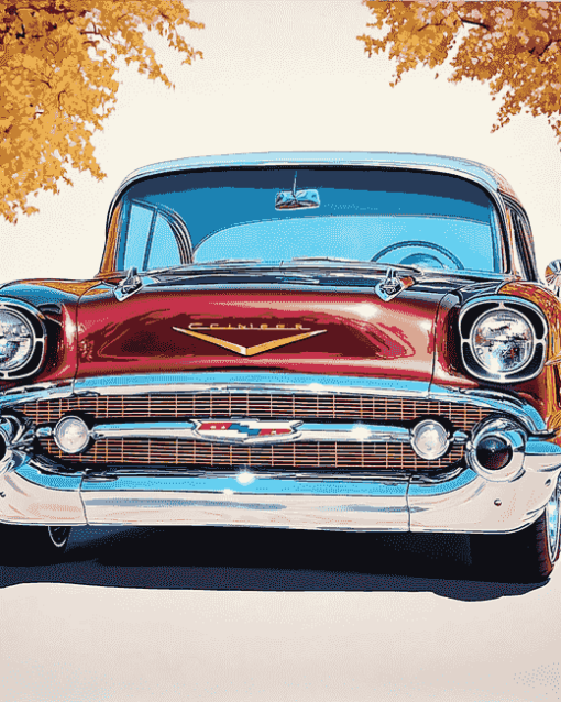 1957 Chevy Engine Diamond Painting