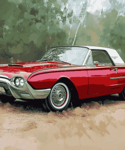 1963 Ford Thunderbird Classic Cars Diamond Painting