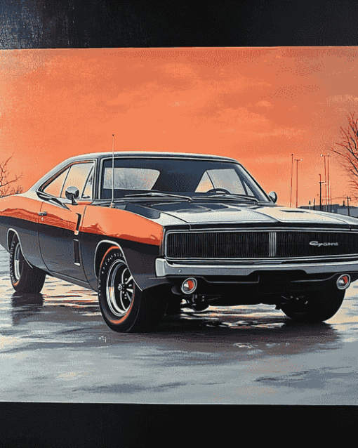 1968 Dodge Charger Classic Diamond Painting