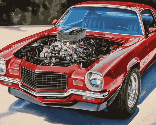 1970 Chevrolet Camaro Z28 Engines Diamond Painting