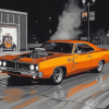 1970 Super Bee Hemi Engine Diamond Painting