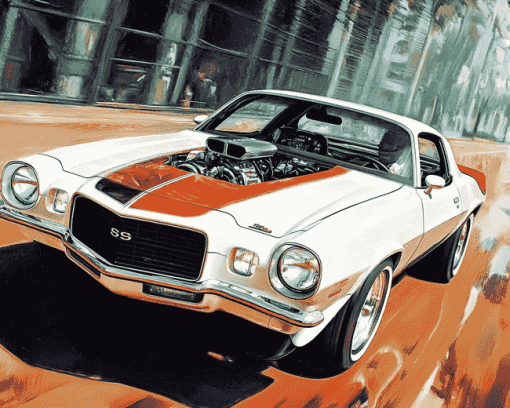 1972 Camaro Car Art Diamond Painting