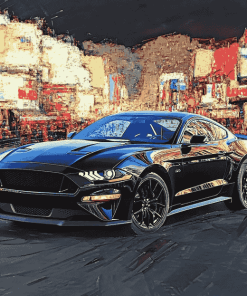 2018 GT Mustang Black Diamond Painting