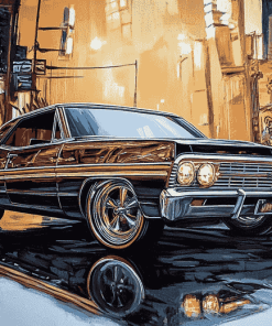 68 Chevy Impala Engines Diamond Painting