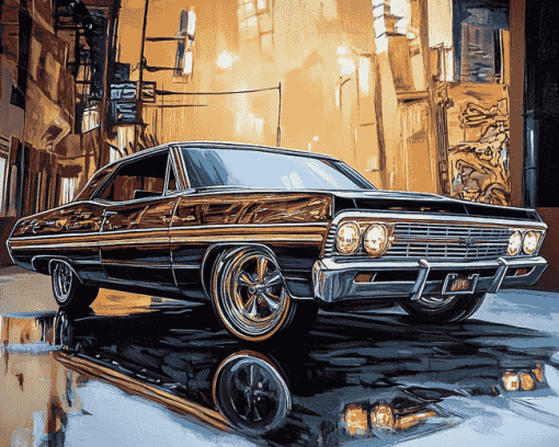 68 Chevy Impala Engines Diamond Painting