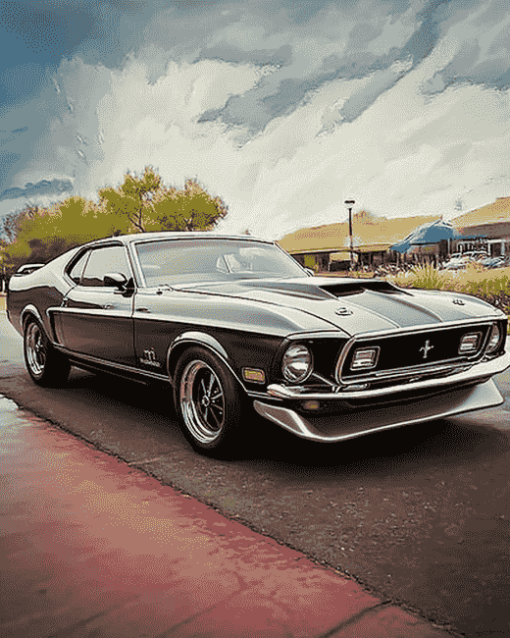 72 Mustang Classic Car Diamond Painting