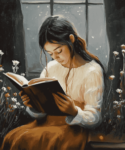 A Girl Reading Diamond Painting