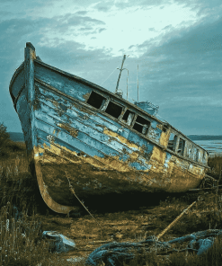 Abandoned Fishing Vessel Diamond Painting