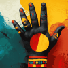 Aboriginal Flag Hand Art Diamond Painting