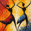 Abstract African Movement Diamond Painting