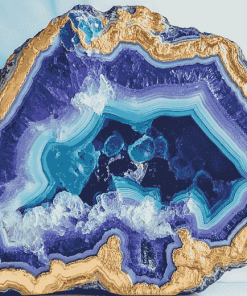 Abstract Blue Geode Diamond Painting