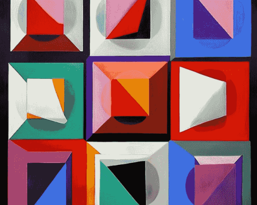 Abstract Cubism Vasarely Diamond Painting