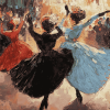 Abstract Dancers Diamond Painting