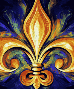 Abstract Fleur De Lis Art Diamond Painting