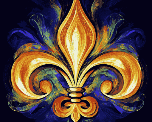 Abstract Fleur De Lis Art Diamond Painting