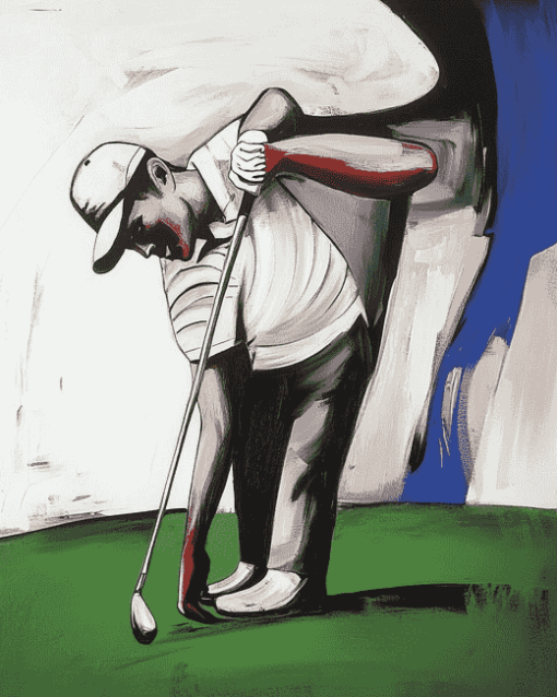 Abstract Golf Player Diamond Painting