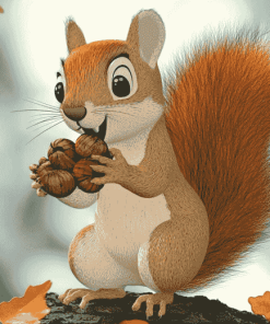 Acorn Collecting Squirrels Diamond Painting