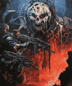 Action-Packed Gears of War Diamond Painting