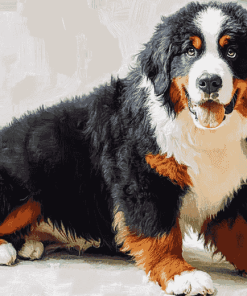 Adorable Bernese Mountain Puppies Diamond Painting