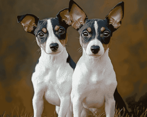 Adorable Rat Terriers Puppies Diamond Painting