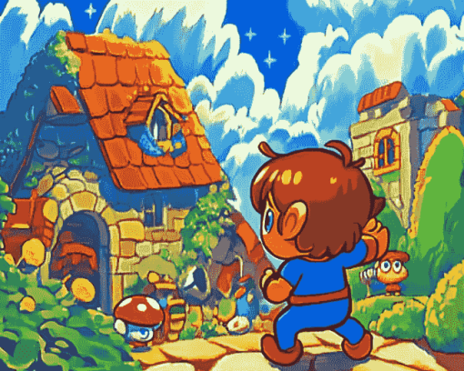 Aesthetic Alex Kidd Animations Diamond Painting