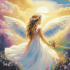 Aesthetic Angelic Sisters in Heaven Diamond Painting