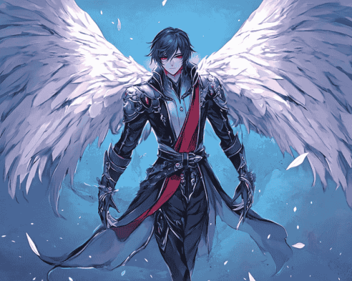 Aesthetic Anime Male Angel Diamond Painting