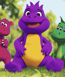 Aesthetic Barney Friends Animation Diamond Painting