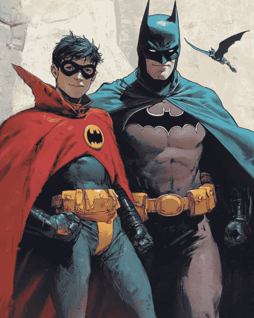 Aesthetic Batman and Robin Diamond Painting