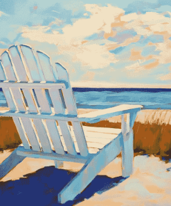 Aesthetic Beach Adirondack Chair Diamond Painting