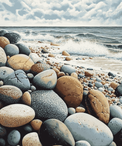 Aesthetic Beach Stones Diamond Painting