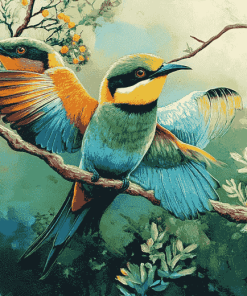 Aesthetic Bee Eater Birds Diamond Painting