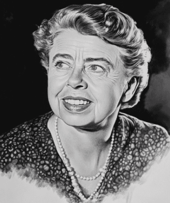 Aesthetic Black and White Eleanor Roosevelt Diamond Painting