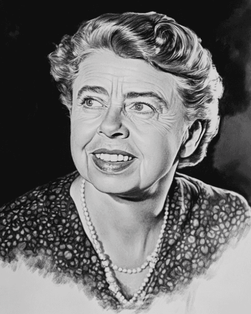 Aesthetic Black and White Eleanor Roosevelt Diamond Painting