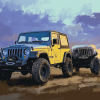 Aesthetic Blue Jeep Diamond Painting