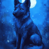 Aesthetic Blue Puppy Diamond Painting