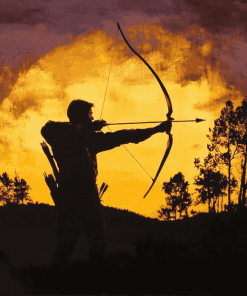 Aesthetic Bow Hunting Silhouettes Diamond Painting