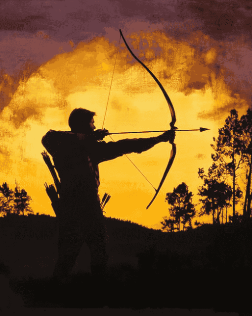 Aesthetic Bow Hunting Silhouettes Diamond Painting