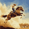 Aesthetic Bucking Bronco Diamond Painting