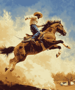 Aesthetic Bucking Bronco Diamond Painting