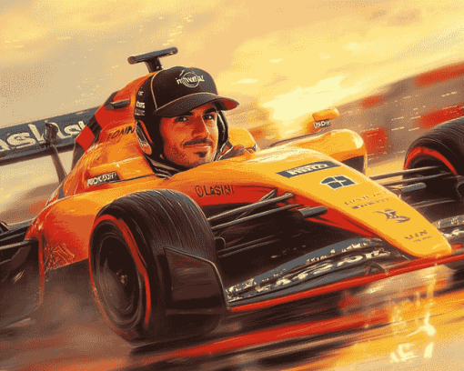 Aesthetic Carlos Sainz Jr Diamond Painting