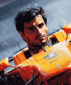 Aesthetic Carlos Sainz Racing Diamond Painting