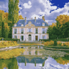 Aesthetic Chateau Bizy Giverny Diamond Painting