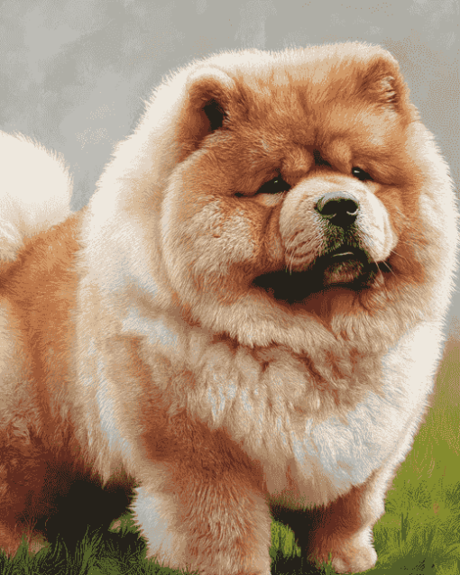 Aesthetic Chow Chow Puppy Diamond Painting