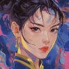 Aesthetic Chun Li Anime Diamond Painting