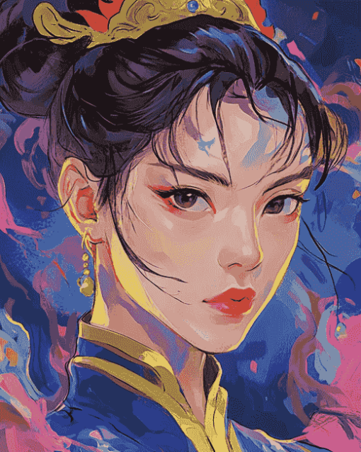 Aesthetic Chun Li Anime Diamond Painting