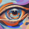 Aesthetic Colorful Eye Diamond Painting