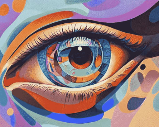 Aesthetic Colorful Eye Diamond Painting