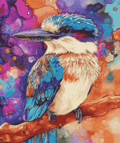 Aesthetic Colorful Kookaburra Diamond Painting